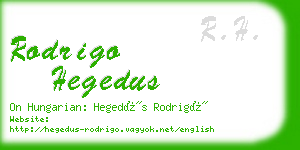 rodrigo hegedus business card